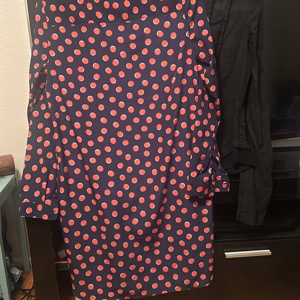 Gap Small Polka Dot Dress Clemson colors blue orange white polka dots new - Picture 4 of 4